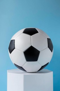 Front view football hexagonal shape