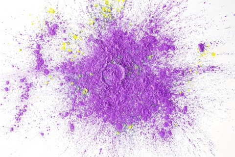 Painted purple powder table