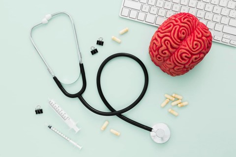 Stethoscope brain desk