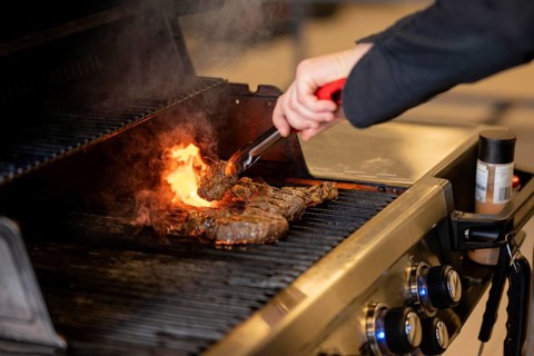 Hand making barbeque