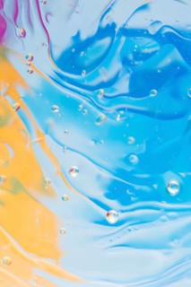 Liquid effect blue yellow painted background
