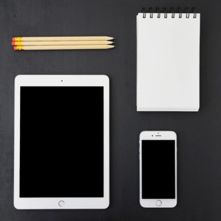 Technological devices notebook pecils