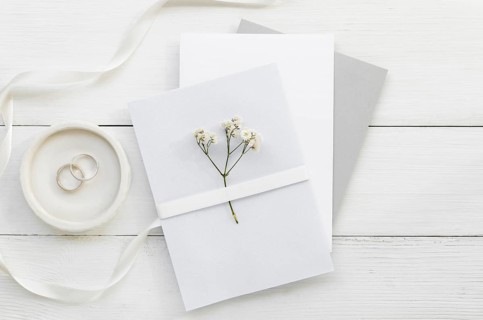 Wedding invitation with ornaments
