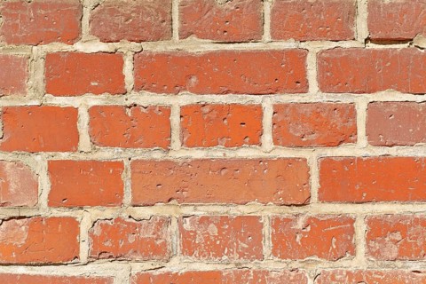 Red old brick wall background