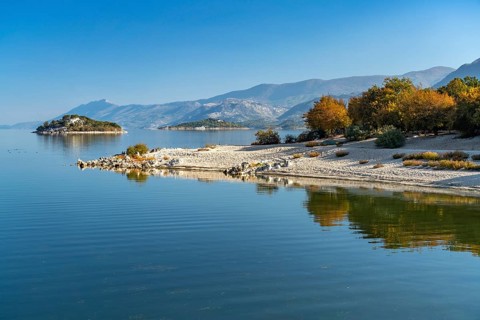 Lake Scutari beach near the village of Donji Murici