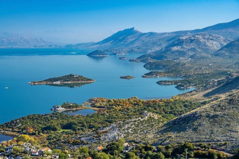 Landscape at Lake Scutari near the village of Donji Murici