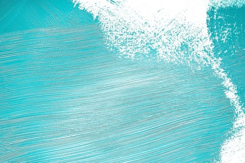 Blue paint applied brush