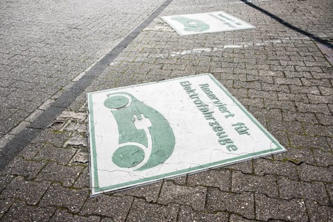 Parking spaces for e-cars in Duesseldorf