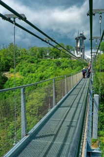 483-metre-long Titan RT suspension rope bridge over the Rappbode Dam and Solitaire observation tower