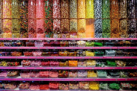 Candy dispenser in a shop in Maastricht
