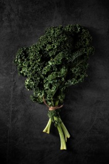 Top view kale salad
