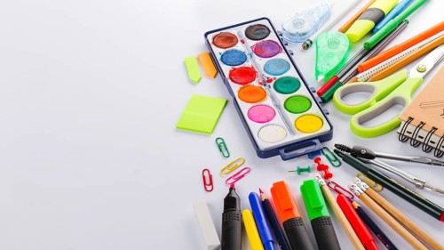 Office materials white surface