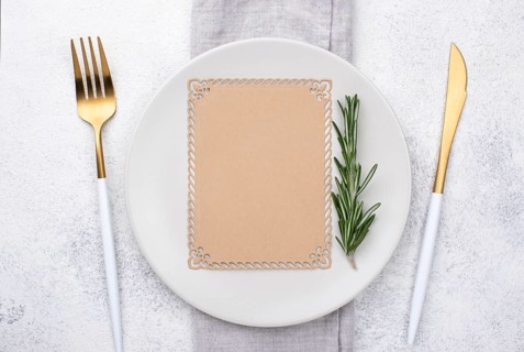 Flat lay table setting