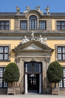 Detail of the Herrenhausen Gallery building in Herrenhausen Palace and Gardens