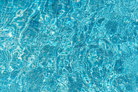 Top view crystal clear water