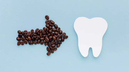 Coffee arrow with tooth shape