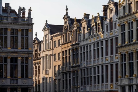 Facade with golden decorations