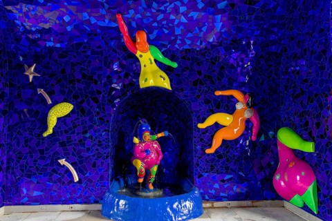 Historic Grotto designed by Niki de Saint Phalle in the Herrenhaeuser Gardens