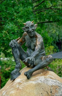 Devil figure at the Hexentanzplatz