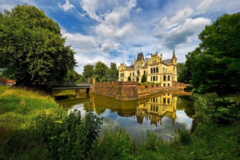 Evenburg moated castle on the castle island