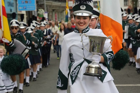 Trophy in hand