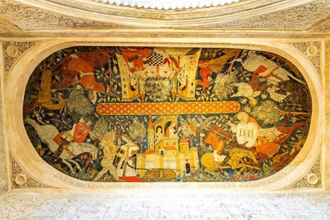 Ceiling painting in the King's Hall Sala de los Reyes