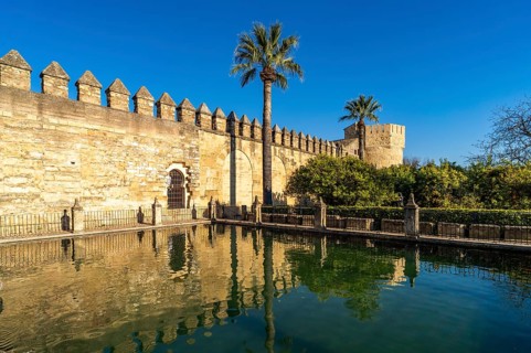 Water basin and walls of the palace