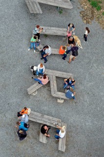 View of visitors from the Solitaire observation tower