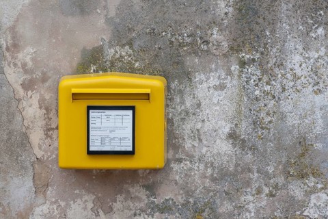 Yellow letterbox