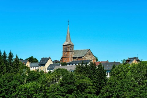 Village of Chastreix in Auvergne Volcanoes Natural Regional Park