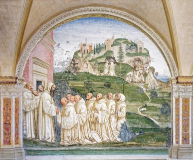 At the request of his monks