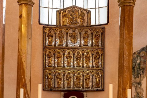 Silver altar of the Saint Tryphon Cathedral in Kotor