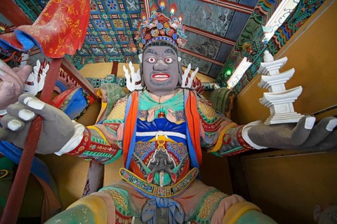 Temple guards at Baekyangsa or Baegyangsa Temple in Naejangsan National Park