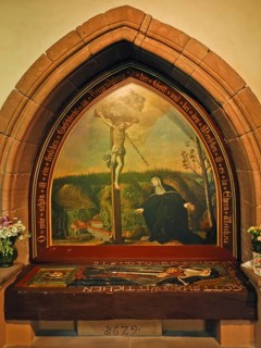 Grave of the foundress in the monastery church of Wittichen