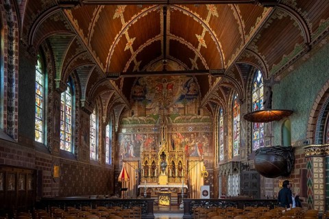 Interior of the Basilica of the Holy Blood in Bruges