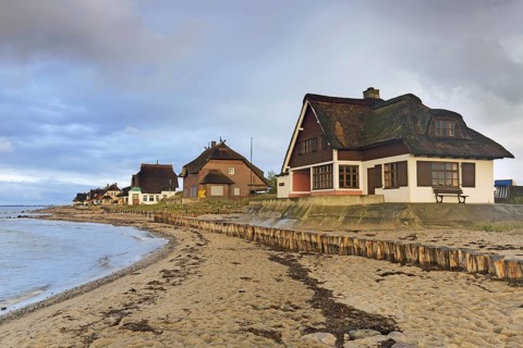 Beach houses on the peninsula Graswarder