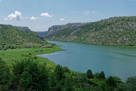 Lake Krka and the Dinara Mountains