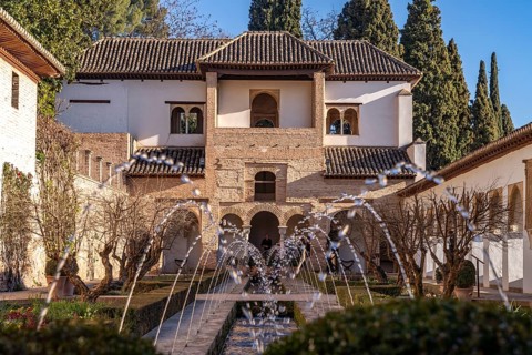 Fountain in the Acequia Courtyard of the Generalife