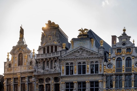 Facade with golden decorations
