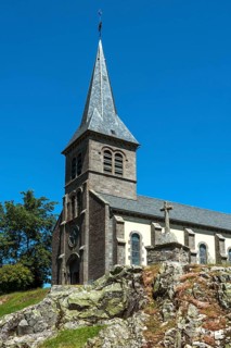 Church Saint-Sebastien of Saint-Genes-Champespe village