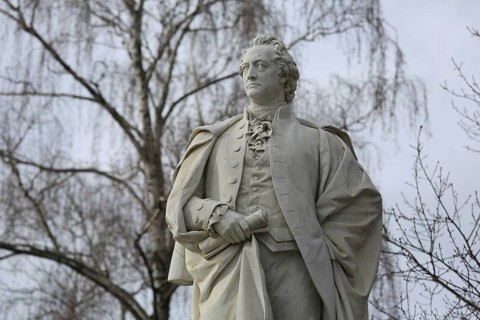 A statue to Goethe in Berlin which done by the artist and sculptor Fritz Schaper