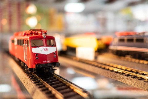 Model railway railcar 110 of the Deutsche Bahn