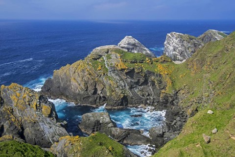 Spectacular coastline with sea cliffs