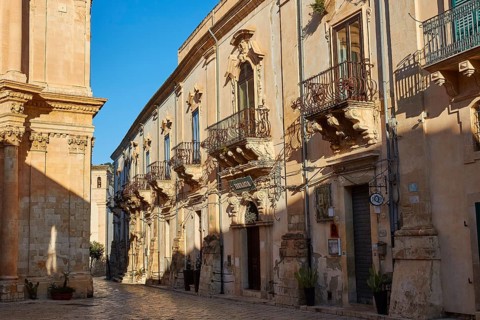 Baroque house facades