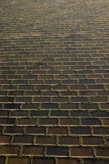 Street pavement at Premysl Otakar II Square in the historic old town of Ceske Budejovice
