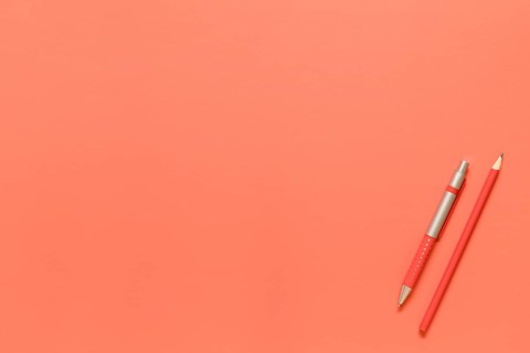 Composition stationery tools red color