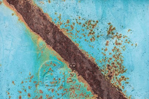 Rusty metal with paint