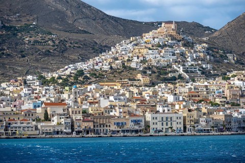 View of the town of Ermoupoli