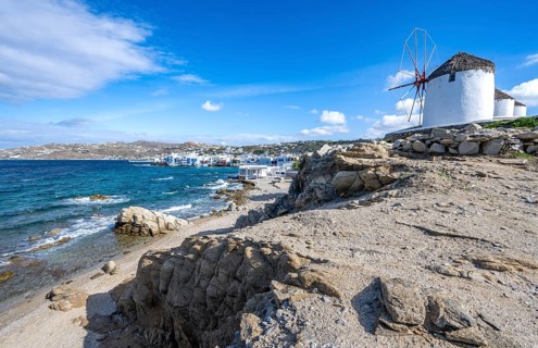 Windmills on the coast