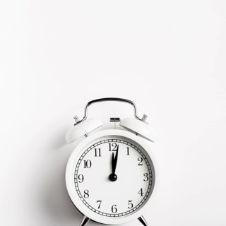 Front view beautiful retro clock